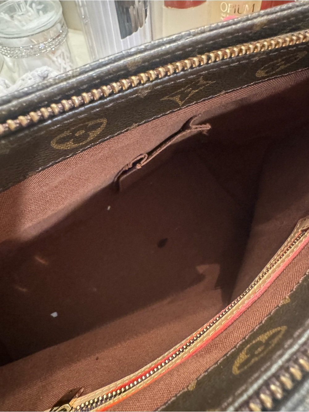 Louis Vuitton Monogram Cabas Piano Canvas Tote with Tan Straps - Picture 6 of 13